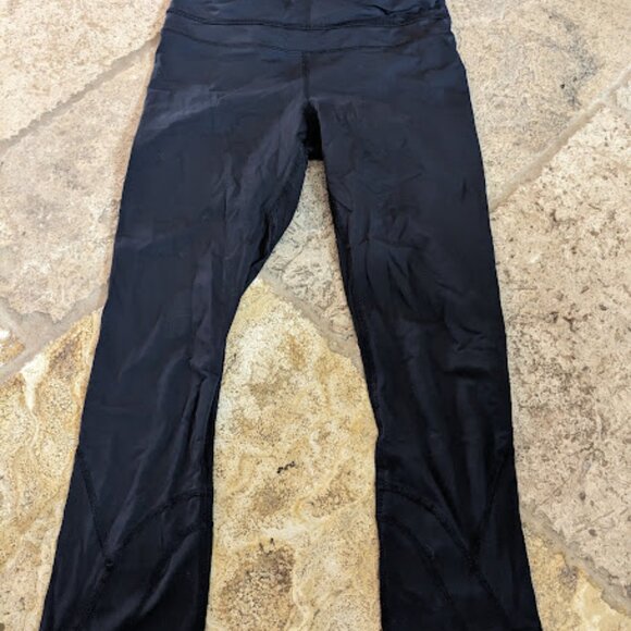 GENUINE Lululemon Pace Rival Crop 22" Leggings Black Size 4 - Picture 6 of 7